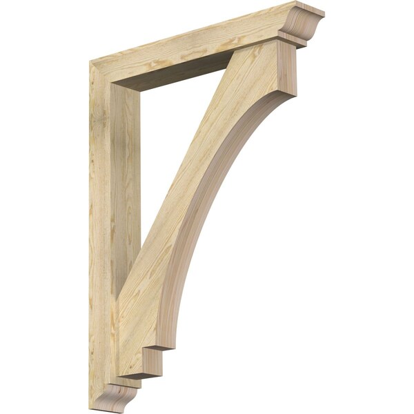 Ekena Millwork Imperial Traditional Rough Sawn Bracket w/ Offset Brace, Douglas Fir, 6"W x 36"D x 48"H BKT0604X36X48IMP01RDF - main
